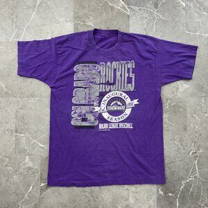 Vintage Colorado Rockies Shirt Mens XL MLB Baseball Inaugural Season 90s